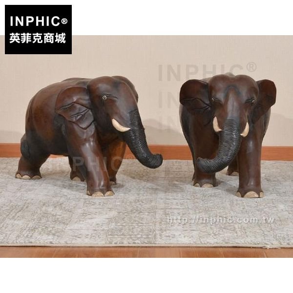 INPHIC-擺飾擺飾門廳泰國大象落地裝飾裝飾品招財客廳木雕動物迎賓