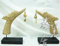 INPHIC-泰國進口木雕工藝品 工藝擺飾 家裝飾品龍頭鈴鐺