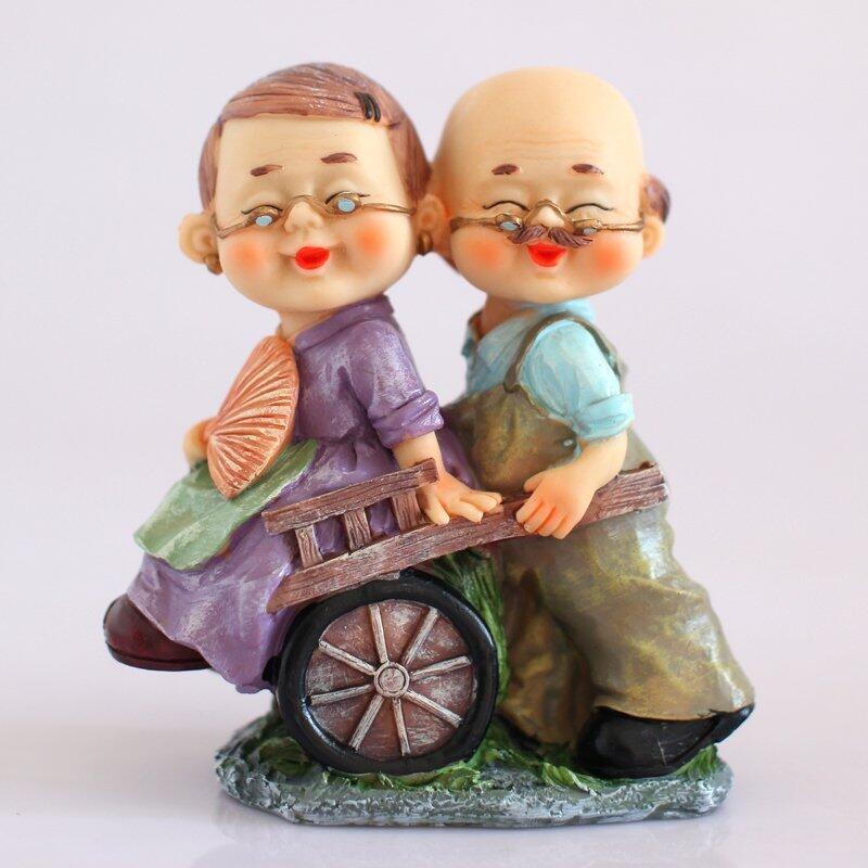 INPHIC-田園樹脂娃娃老頭老太擺件家居套裝飾品工藝品 新