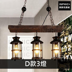INPHIC-實木吊燈吧臺複古工業風服裝店餐廳燈具咖啡廳-D款3燈
