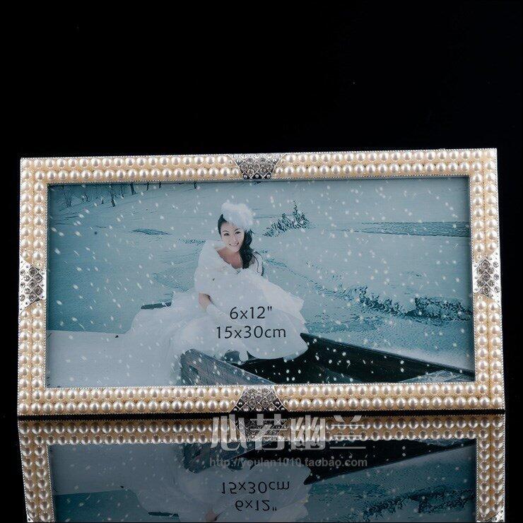 INPHIC-雙排珍珠環保鋅合金相框 擺臺相框 居家擺飾