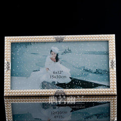 INPHIC-雙排珍珠環保鋅合金相框 擺臺相框 居家擺飾