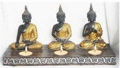 INPHIC-東南亞風格 泰式工藝品 擺飾 家居裝飾品 擺設 樹脂三坐佛燭臺