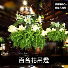 INPHIC-婚慶咖啡廳主題餐廳酒吧仿真花草燈音樂胡桃-百合花吊燈