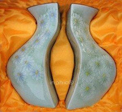 INPHIC-菊花對瓶 百年好合 陶瓷花瓶花插  手繪菊花裂紋釉