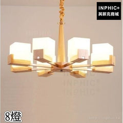 INPHIC-實木客廳臥室書房北歐燈具餐廳吊燈吸頂燈橡木簡約-8燈