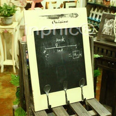 INPHIC-歐式木質黑板掛式畫板寫字板小黑板創意田園掛飾壁飾掛鉤
