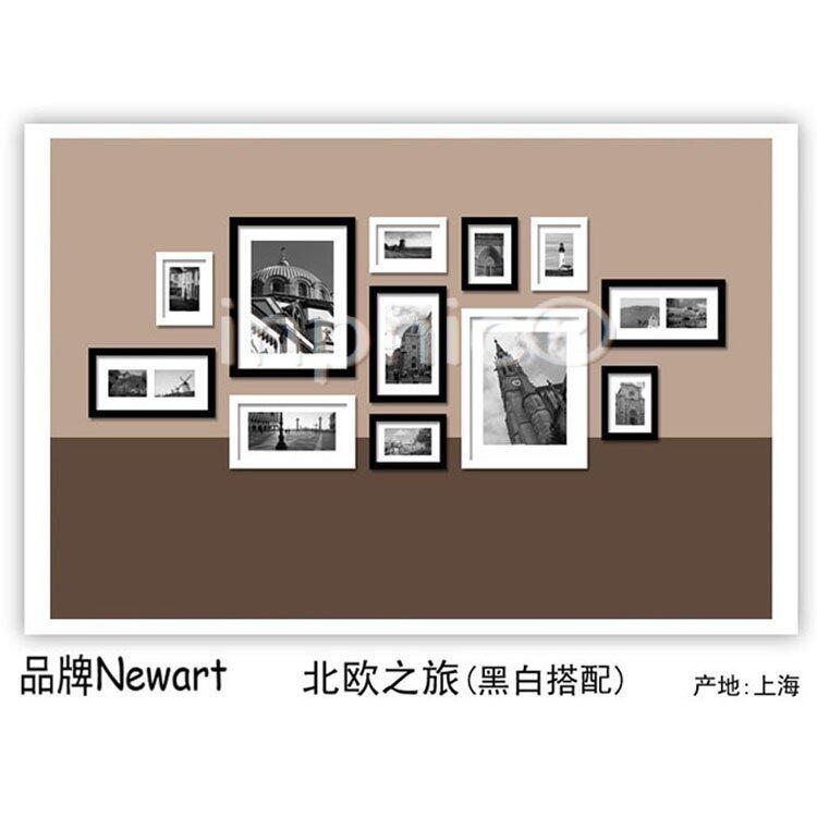 INPHIC-加大版北歐之旅12框實木照片牆相框相框相片牆