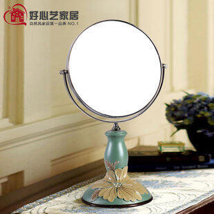 INPHIC-鏡子化妝臺式 扶桑花雙面化妝鏡 歐式家居 放大雙面旋轉