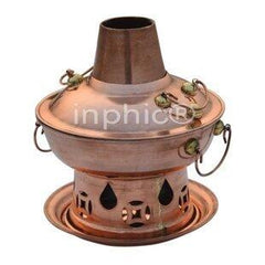 INPHIC-木炭小火鍋 一個人使用純銅分體加厚寬20火鍋 高度22CM