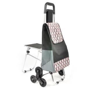 INPHIC-鋁合金購物車 便攜買菜車爬樓車拉桿布袋車 折疊凳子車