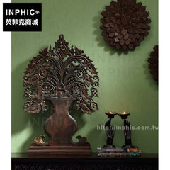 INPHIC-擺設菩提樹桌面擺飾木雕花裝飾品客廳居家泰國東南亞室內
