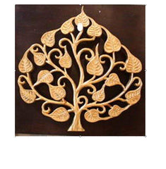 INPHIC-東南亞 家居飾品 泰國風格 木雕 掛飾 浮雕 菩提葉