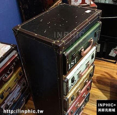 INPHIC-美式復古包皮收納櫃床頭櫃沙發櫃邊櫃家居收納咖啡廳酒吧裝飾-皮箱櫃B款