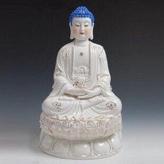 INPHIC-16吋玉白金彩坐半蓮如來阿彌陀佛釋迦摩尼三寶