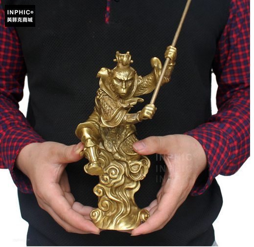 INPHIC-佛像 純銅齊天大聖辦公室猴子銅孫悟空裝飾品家居銅猴工藝禮品