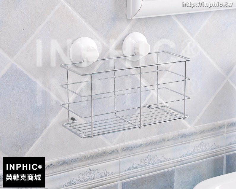 INPHIC-強力吸盤浴室置物架廁所吸壁式創意不鏽鋼收納架角落架