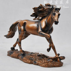 INPHIC-歐式復古銅色奔馬擺設樹脂工藝品家居擺飾