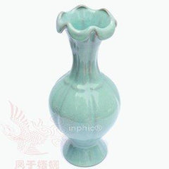 INPHIC-天青釉2號荷葉口原創手工陶瓷工藝品擺飾