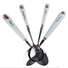 INPHIC-陶瓷餐具陶瓷手柄不鏽鋼勺子飯勺湯勺環保勺長柄小調羹