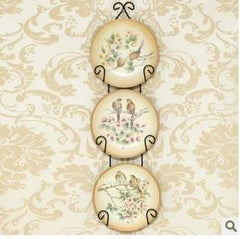 INPHIC-花鳥田園 手繪裝飾掛盤陶瓷掛盤 帶掛架F