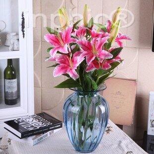 INPHIC-百合花 仿真花套裝 餐桌客廳室內電視櫃裝飾花家居絹花插花