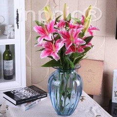 INPHIC-百合花 仿真花套裝 餐桌客廳室內電視櫃裝飾花家居絹花插花