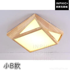 INPHIC-北歐吸頂燈書房調光燈飾幾何實木現代臥室LED燈條簡約燈具客廳-小B款