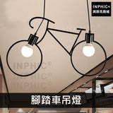 INPHIC-鐵藝loft主題酒吧服裝店自行車吊燈懷舊吧臺工業風餐廳複古-腳踏車吊燈