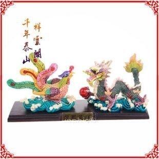 INPHIC-開光龍鳳呈祥擺件一對家居擺設工藝品裝飾品彩陶交趾陶精品