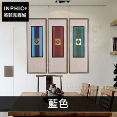 INPHIC-泰式實物畫樣板間裝飾畫立體室內掛畫樣板房東南亞-藍色
