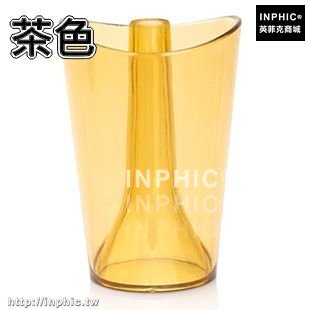 INPHIC-創意洗漱套裝情侶漱口杯牙刷架旅行牙刷杯塑膠刷牙杯水杯子牙具座-兩入-茶色