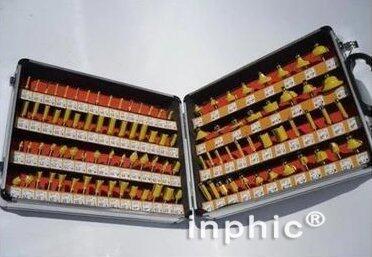 INPHIC-全新高檔6.35MM柄100件(支)套裝木工鍵槽銑刀雕刻機電木銑工具