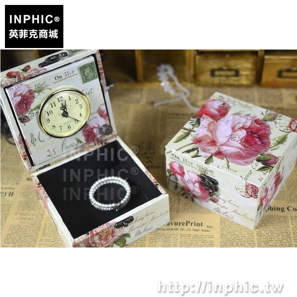 INPHIC-擺設首飾盒桌面收納禮物家居英倫復古木盒木質田園公主