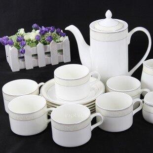 INPHIC-皇家 質瓷 歐式咖啡杯套裝 生日 茶具 15頭咖啡杯壺