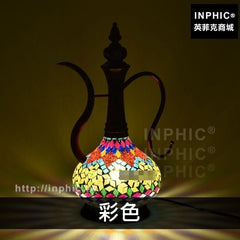 INPHIC-檯燈東南亞臥室床頭燈馬賽克波西米亞土耳其復古咖啡廳-彩色