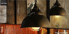 INPHIC- 工業風復古鐵藝酒吧咖啡美式燈餐廳鍋蓋吧臺設計師吊燈-F款