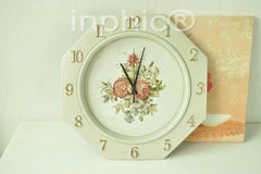 INPHIC-白色掛鐘田園風格家居創意家居工藝