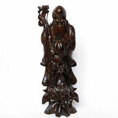 INPHIC-越南紅木工藝品 木雕擺飾 壽星騎鹿 壽星公 祝壽