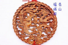INPHIC-龍鳳呈祥 開光桃木掛件 木雕工藝品 促姻緣 保和諧 鎮宅避邪