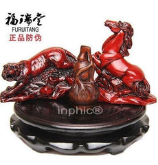 INPHIC-開光屬狗開運宏圖年年白色擺件宏兔年年雙英聚福招財吉祥物(一對帶底座)