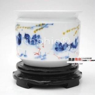 INPHIC-ZF-G306 景德鎮陶瓷器 青花釉裏紅手繪筆筒 清趣 創意禮品 擺飾