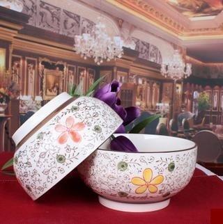 INPHIC-日式碗手繪和風式大款創意泡麵碗7吋麵碗奶黃色大飯碗