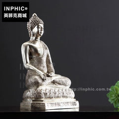 INPHIC-酒店裝飾品東南亞擺設擺飾佛像會所泰國鍍銀坐佛泰佛桌面