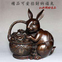 INPHIC-精品開光純銅兔子擺件招財納福工藝品家居裝飾品風水十二生肖兔子