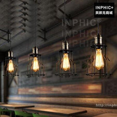 INPHIC-吧臺酒吧工業風鐵藝現代裝飾複古吊燈餐廳鐵架Loft簡約