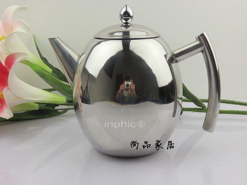 INPHIC-不鏽鋼茶壺 冷水壺 泡茶壺 橄欖形茶壺 可上電磁爐燒 1.5L
