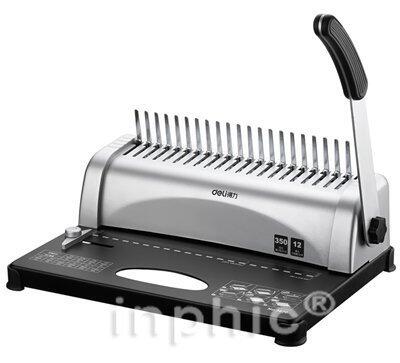 INPHIC-得力梳式手動財務裝訂機 3870膠圈夾條憑證 21孔文件打孔裝訂機