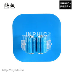 INPHIC-居家強力無痕拖把架子衛生間拖把卡座掃把免釘門後掛鉤掛架免打孔-藍色