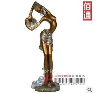 INPHIC-熱賣 歐美人物雕塑樹脂工藝品 家居擺飾工藝裝飾擺設-倒水美女郎
